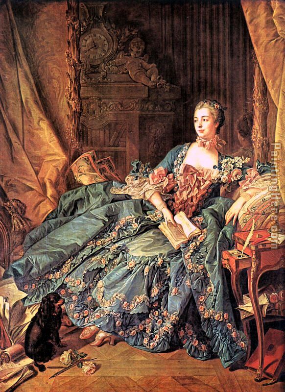 The Marquise de Pompadour painting - Francois Boucher The Marquise de Pompadour art painting